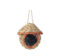 Duyeuau Grass Bird Nest Hangable Nest House Bird Cage Small Birdcages Tent Outdoor Garden Sleep Nest for Wildlife