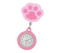 Duyeuau Lovely Kitten Paws Nurse Brooch Watch Clip for Hospital Doctors Nursing Timepiece Lovely Kitten Paws Pocket