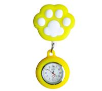 Duyeuau Lovely Kitten Paws Nurse Brooch Watch Clip for Hospital Doctors Nursing Timepiece Lovely Kitten Paws Pocket