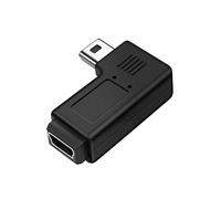 Duyeuau Right Angled MiniUSB 5Pin Male To Female Extension Adapter For Cameras And Gaming Consoles USB Male To Female Converters