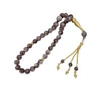Duyeuau Rosary Jewelry 33 Bead Glass Tasbih Rosary Jewelry for Prayer and Reflection