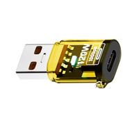 Duyeuau Type-C To USB A Converter With Light 120W Charging 10Gbps Data Transfer USB-A Extender Clear Shell Adapter