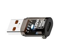 Duyeuau Type-C To USB A Converter With Light 120W Charging 10Gbps Data Transfer USB-A Extender Clear Shell Adapter