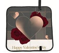 DUYIOKH Modern Valentine's Heart Print Foldable Portable Seat Cushion for World Cup Games, Camping and Outdoor Activities