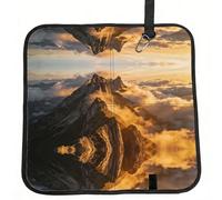 DUYIOKH Peaks Above Clouds Print Foldable Portable Seat Cushion for World Cup Games, Camping and Outdoor Activities