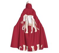 DUYIOKH Siamese sovereignty flag Print Hooded Cloak Long Cape Cosplay Costume for Men Women Halloween Party Dress Up Outfit
