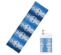 DUYIOKH Snow Mountain & Lake Print Cooling Towel, Portable Towel for Gym Workout Golf Beach World Cup Sports Hot Weather
