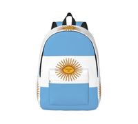 DUYKIMQW Argentine flag Print Canvas Backpack Rucksack Multi-Pocket