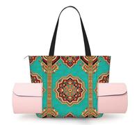 DUYKIMQW Ballads Print Yoga Tote Bag with Mat Holder for Women
