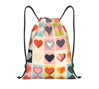 DUYKIMQW Creative Love Print Lightweight Drawstring Pocket, Encrypted Polyester Fiber Fitness Unisex Backpack
