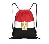 DUYKIMQW Egyptian flag Print Lightweight Drawstring Pocket, Encrypted Polyester Fiber Fitness Unisex Backpack