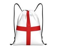 DUYKIMQW England Flag Print Lightweight Drawstring Pocket, Encrypted Polyester Fiber Fitness Unisex Backpack
