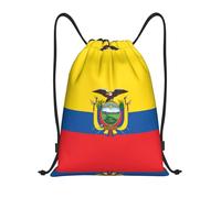DUYKIMQW Flag of Ecuador Print Lightweight Drawstring Pocket, Encrypted Polyester Fiber Fitness Unisex Backpack