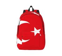 DUYKIMQW Flag of Turkey Print Canvas Backpack Rucksack Multi-Pocket