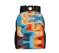 DUYKIMQW Meander Color Chart Print Stylish Travel Backpack, Cute Laptop Backpack with Full-Front Printed Design