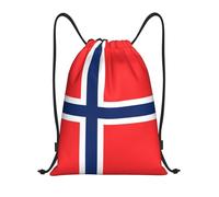 DUYKIMQW Norwegian flag Print Lightweight Drawstring Pocket, Encrypted Polyester Fiber Fitness Unisex Backpack
