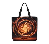 DUYKIMQW Rotating flames print Valentine's Day Tote Bag - Large Capacity Waterproof Polyester Tote Bags with Love Print