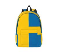 DUYKIMQW Swedish flag Print Canvas Backpack Rucksack Multi-Pocket