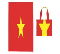 DUYKIMQW Vietnamese flag Print Oversized Quick Dry Beach Towel, 160x80cm