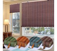 DUYULIANG Bamboo Blinds, Bamboo Roman Shades, Roll Up Light Filtering Shades Breathable Curtain For Windows Doors Bedroom Porch Indoor Outdoor, Shutters Curtains Natural Decorations
