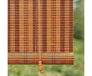 DUYULIANG Bamboo Blinds Roll-Up Blind, Bamboo Window Shades, Home Decor Light Filtering Shades Custom Size, Partition Curtain Privacy Drape For Indoor Outdoor Home Patio Bedroom 6 Colors