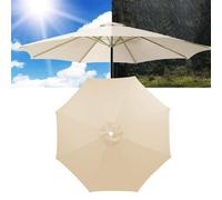 DUYULIANG Replacement Parasol Canopy Round, 6.5 7.5 9 10FT, Garden Patio Outdoor Table Market Yard Umbrella Replacement Top Cover, 6/8 Arms, UV Protective Waterproof, Easytoinstall(Beige,2M/6Ribs)