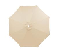 DUYULIANG Replacement Parasol Canopy Waterproof, 200 230 250 270 300 350 CM Parasol Top Fabric Cover, AntiUV Umbrella Replacement Canopy Sunshade Cloth 6 8 Ribs, For Garden Umbrella(Beige,2.3M/6Ribs)