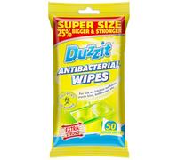 Duz_zit Anti Bacterial Wipes 50 Jumbo Sheets Pack of 1 Multipurpose Sterilising Wet Cloth Surface Cleaner Waste Bins Bathroom Kitchen with Welari Thank You Card | (1pack) (50wipes)