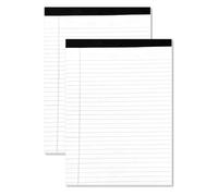 Duzapku 2 Pack A4 Legal Pads Notepad, 50 Sheets Per Writing Pad | Double-Side Printed Lined Paper, College Ruled White Notepads, Lined Paper Notepads for School Home Office