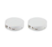 DUZEPA 2-Pack Foldable Clip-On Cup Holder - Universal for Desk/Wall, Hanging Drink & Bottle Holder for Coffee Mug/Water, White