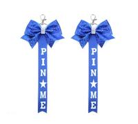 DUZEPA 2 Pcs Cheerleader Key Ring Bands & Team Pin Straps - Pin Me Bands for Backpack/Team Bag, Spirit & Girl's Gifts