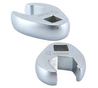 DUZEPA 3/8 Inch Drive 17mm Metric Flare Nut Crowfoot Wrench 40Cr Chrome Plated Open End Crowfoot Wrench