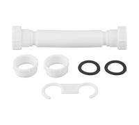 DUZEPA 40mm Flexible Waste Pipe Connector, Universal Compression Fitting for Waste Pipe, Plumbing Drain Joiner for Sink, Kitchen, Bath