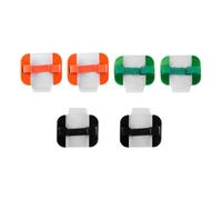 DUZEPA 6Pcs Badge Armband Holders Adjustable Strap Card Holders High Visibility for Security Warehouse and Workers Black Orange Green