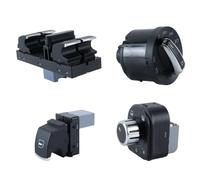 DUZEPA 6PCS Headlight Window Mirror Switch Set, Black Mechanical Push Button Replacement for Golf 5 6 Passat SHARAN 5ND959857 5ND941431B 5ND959565A