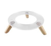 DUZEPA Desktop Speaker Stands with Wood Feet Display Support Holder for Aura Studio 2/3/4 Generation,Sound Sticks 3/4 Generation（Translucent）