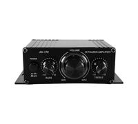 DUZEPA Power Amplifier Home Audio System AK170 DC 12V Stereo Hi-Fi Dual Channel Sound Receiver Box with for Speaker PC TV Cell Phone