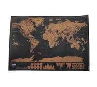 DUZEPA Scratch World Map 42x30cm Scratch World Travel Map for Travel Lovers with Geographic Knowledge Detailed Design
