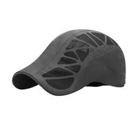 DUZEPA Sport Cap Ultra-Breathable Performance Mesh Cap for Men Lightweight Quick-Dry Adjustable Fit Dark Grey Outdoor Hat