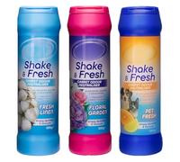 Duzit 3-Piece Carpet Odour Neutraliser Giftset - Shake & Fresh 500g Each, Linen, Floral Garden & Pet Fresh - Eliminates Odours, Refreshes Carpets, Long-Lasting Freshness