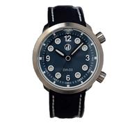 Duzu Watches DW-D3 AUSTRALIS Steel Automatic Blue Leather Sapphire Men's Watch, White
