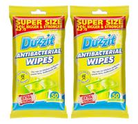 Duzzit Anti Bacterial Wipes 50Pk X 2