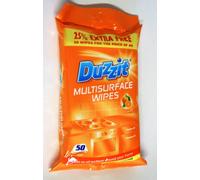 Duzzit DZT015 Multisurface Wipes, Pack of 50