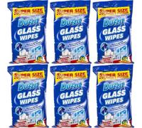 Duzzit Glass Wipes 50 Pack Jumbo Wipes (Pack Of 6)