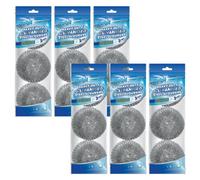 Duzzit Heavy Duty Galvanised Steel Scourers 3Pk X 6