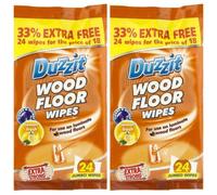 Duzzit Laminate / Wood Floor Extra Large Wipes Clean & Shine Lemon Fresh, 18 * 2 Pack