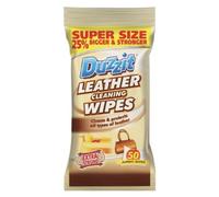 Duzzit Leather Cleaning Wipes, Cream, Fresh, 50 Count