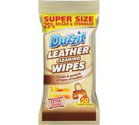 Duzzit Leather Cleaning Wipes Extra Strong Cream Fresh Cleans & Protects All Type of Leather Pack of 50