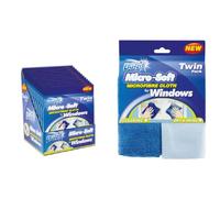 Duzzit Micro-Soft Microfibre Cloth For Windows - Durable Cloths, Twin Pack