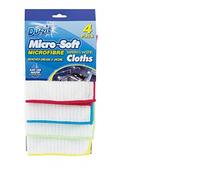 Duzzit Microfibre Micro-Soft Wash Wipe Cloths 4 Pack Removes Grease & Grime